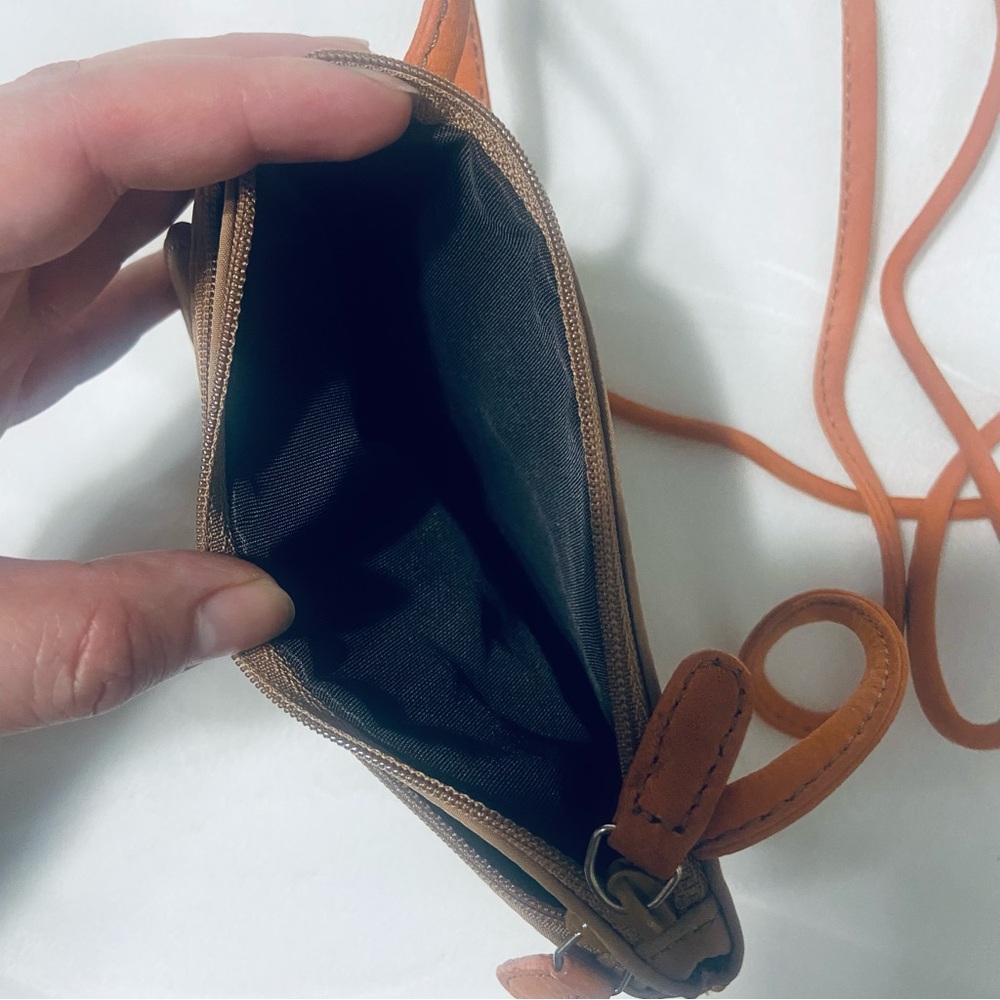 Jones New York Brown and Orange mini micro Crossbody Bag - Picture 4 of 8